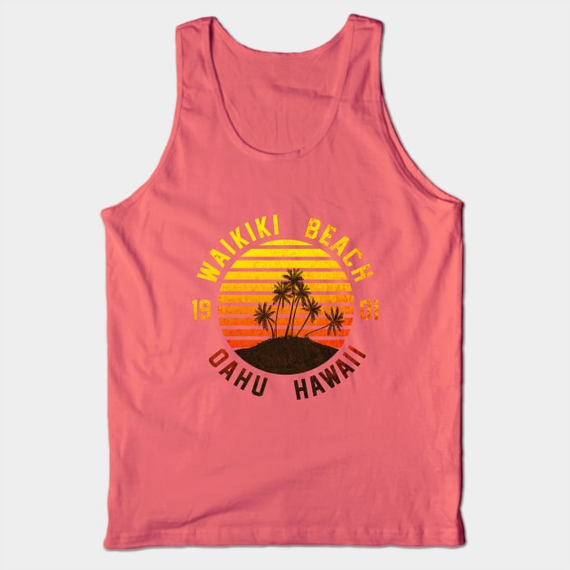 Waikiki Beach Tank Top by mrspaceman